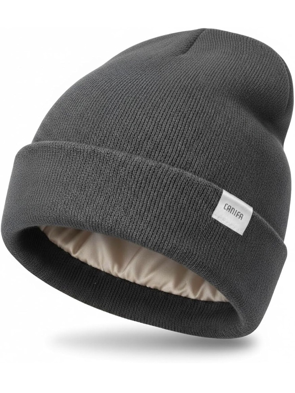 NEW Canifa Beanie Satin Lined Gray Gift Boxed